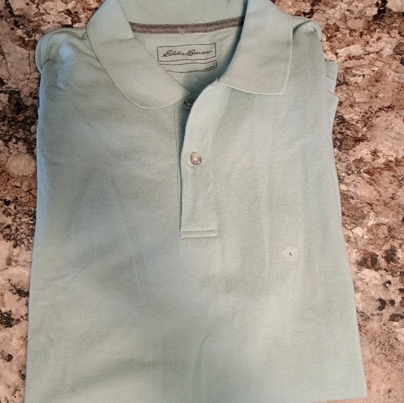 Eddie Bauer Soft Blue Polo Shirt. New With Tags. Large - Picture 5 of 5